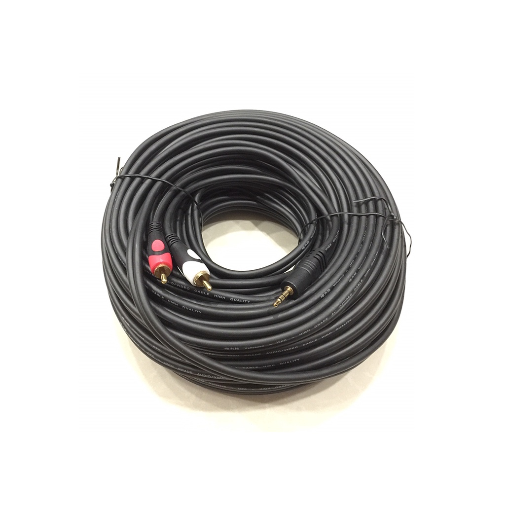 CÁP LOA 3.5MM -&gt; 2AV 15M 20M 30M HIGH SPEED KY1/205 206 208