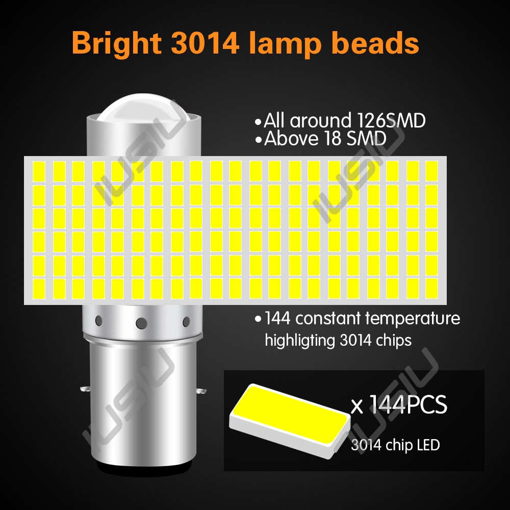 Đèn Pha Led Sương Mù Chạy Ban Ngày H4 P15D BA20D Dành Cho Xe Mô Tô Xe Hơi