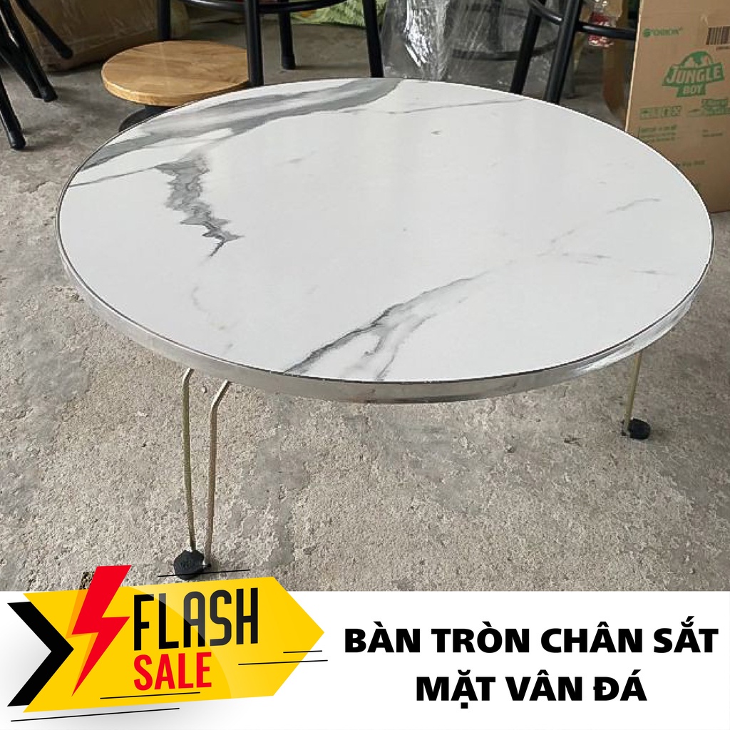 Bàn cà phê, bàn trà trang trí ngồi đọc sách đường kính 60cm màu sắc sang trọng BBQMART68