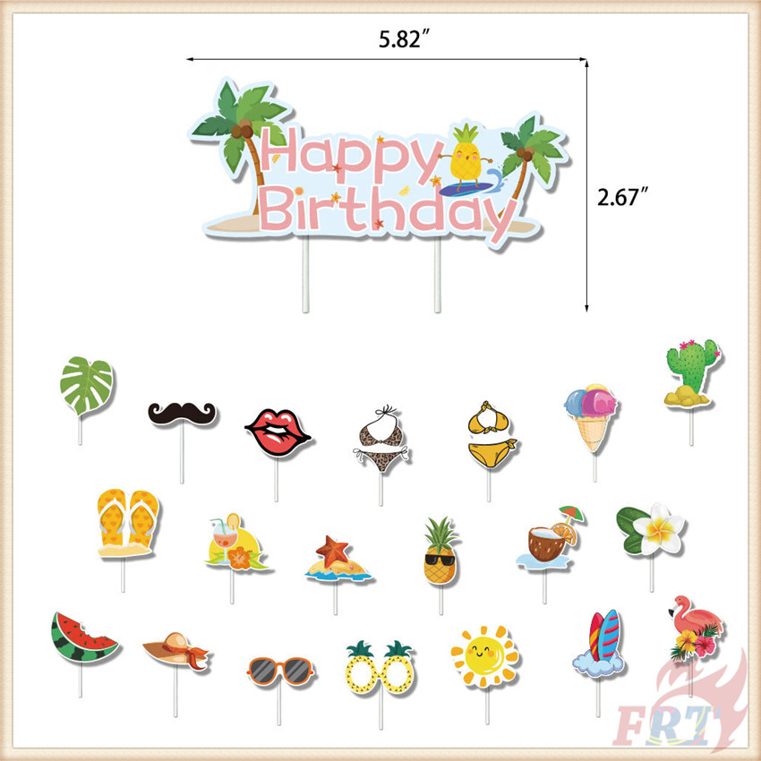 ♦ Trang Trí Tiệc - Banner &amp; Topper Bánh ♦ Que Cắm Trang Trí Bánh Sinh Nhật Hình Chữ &quot;Happy Birthday&quot;