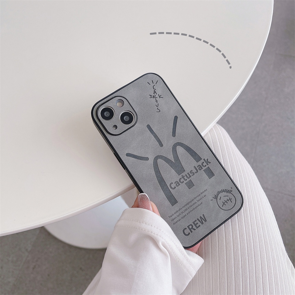 Ốp Điện Thoại Cứng Viền Vuông Họa Tiết Dễ Thương Cho iPhone 13 12 11 Pro Max XS Max XR X