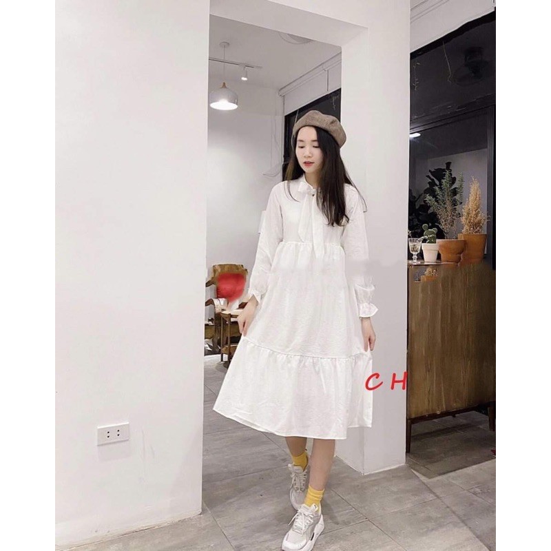 Váy ba tầng buộc nơ CH12