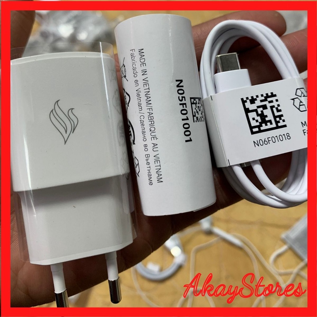 Trọn bộ Phụ kiện Vsmart: Củ sạc ( Adapter) nhanh Quick Charge 3.0 18W , cáp, tai nghe Vsmart chính hãng,hàng bóc máy