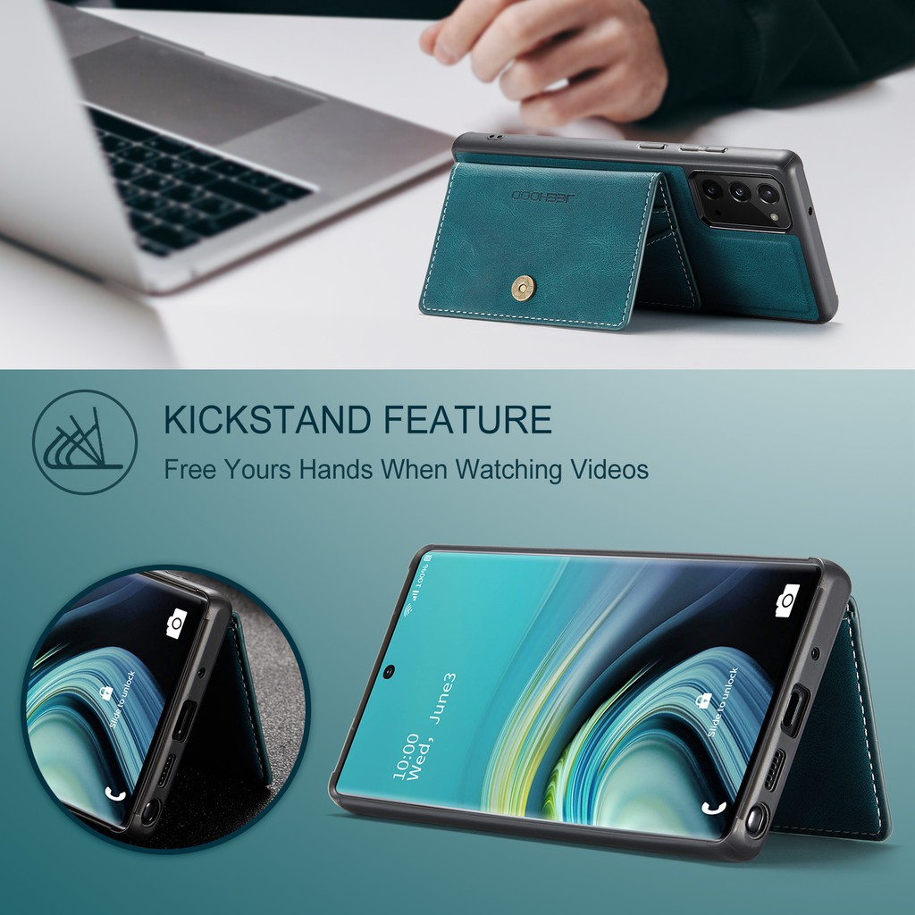Ốp Điện Thoại Nam Châm Có Ngăn Đựng Thẻ Cho Samsung Galaxy S21 S20 Note 20 Ultra Note 10 Plus S20 + S21 + S20 Fe