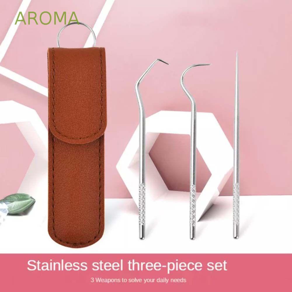Bộ Dụng Cụ Vệ Sinh Răng Miệng Bằng Thép Không Gỉ Thiết Kế Nhỏ Gọn Kèm Móc Khóa Tiện Dụng Cho Nam Và Nữ