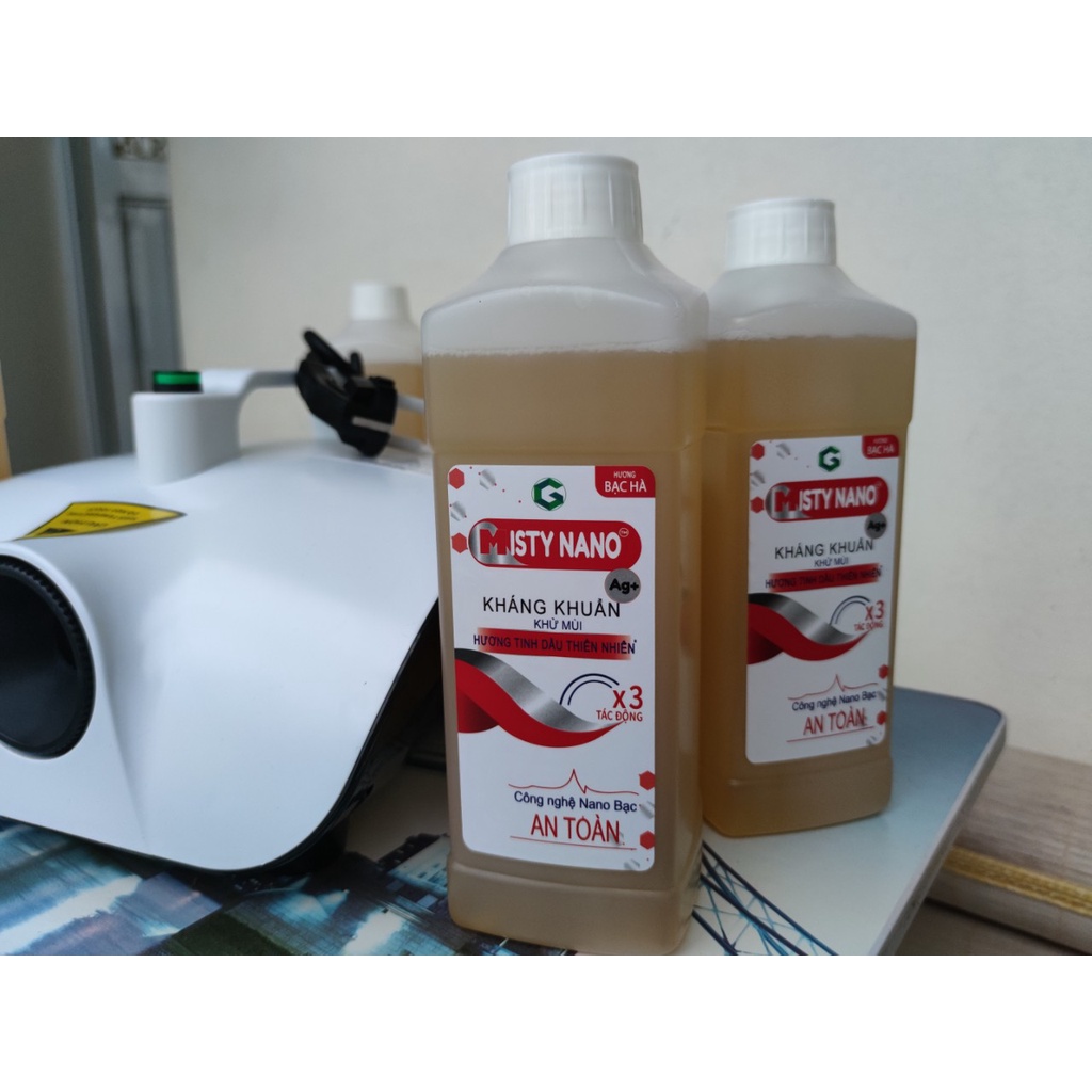 - Dung dịch tạo khói khử khuẩn Misty Nano dùng cho mọi loại máy tạo khói, khử khuẩn, khử mùi