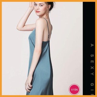 [ĐẦM CAO CẤP] Đầm ngủ lụa satin cao cấp V15