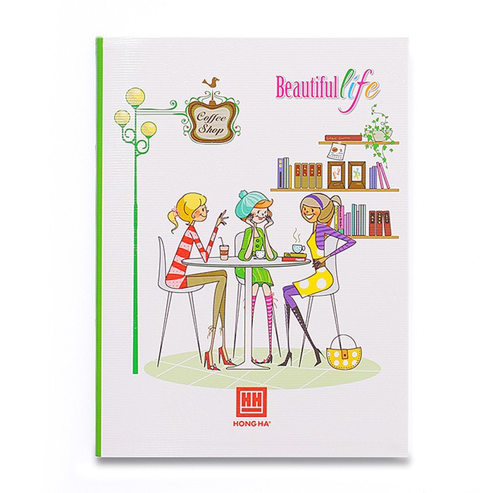 Combo vở 4 ô ly vuông 200 trang Class Beautiful Life 0404 định lượng 80gsm (5 quyển)