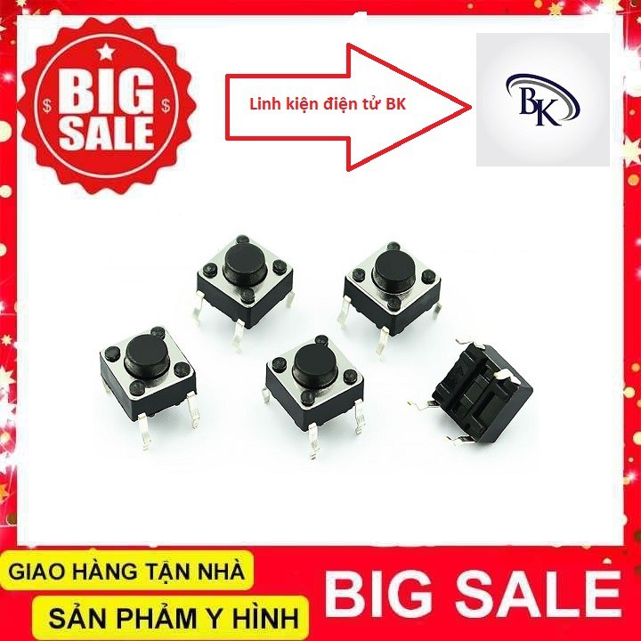 combo 30 Nút nhấn nút bấm 4 Chân 6x6x5mm