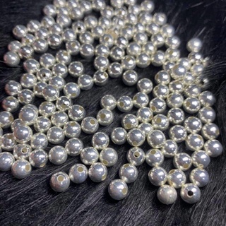 Charm bi bạc không hoa văn - dùng kết vòng hanmade