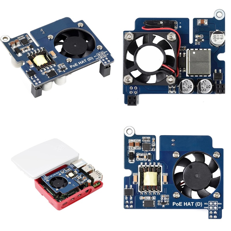 Vỏ Bảo Vệ Kèm Quạt Tản Nhiệt Và Giá Đỡ Cho Raspberry Pi 4 3 B 802 3af