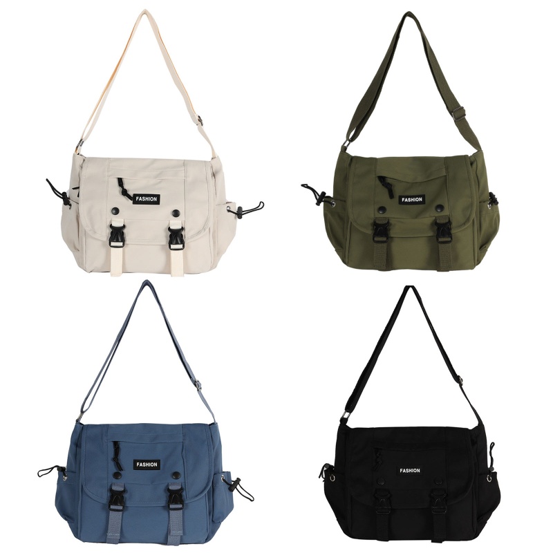 Túi Đeo Chéo Vai Unisex Bằng Nylon Phong Cách Retro