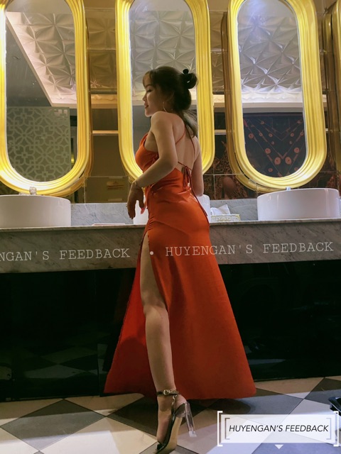 Đầm Lụa Sexy Hở Lưng Xẻ Tà - Ảnh thật tự chụp | BigBuy360 - bigbuy360.vn