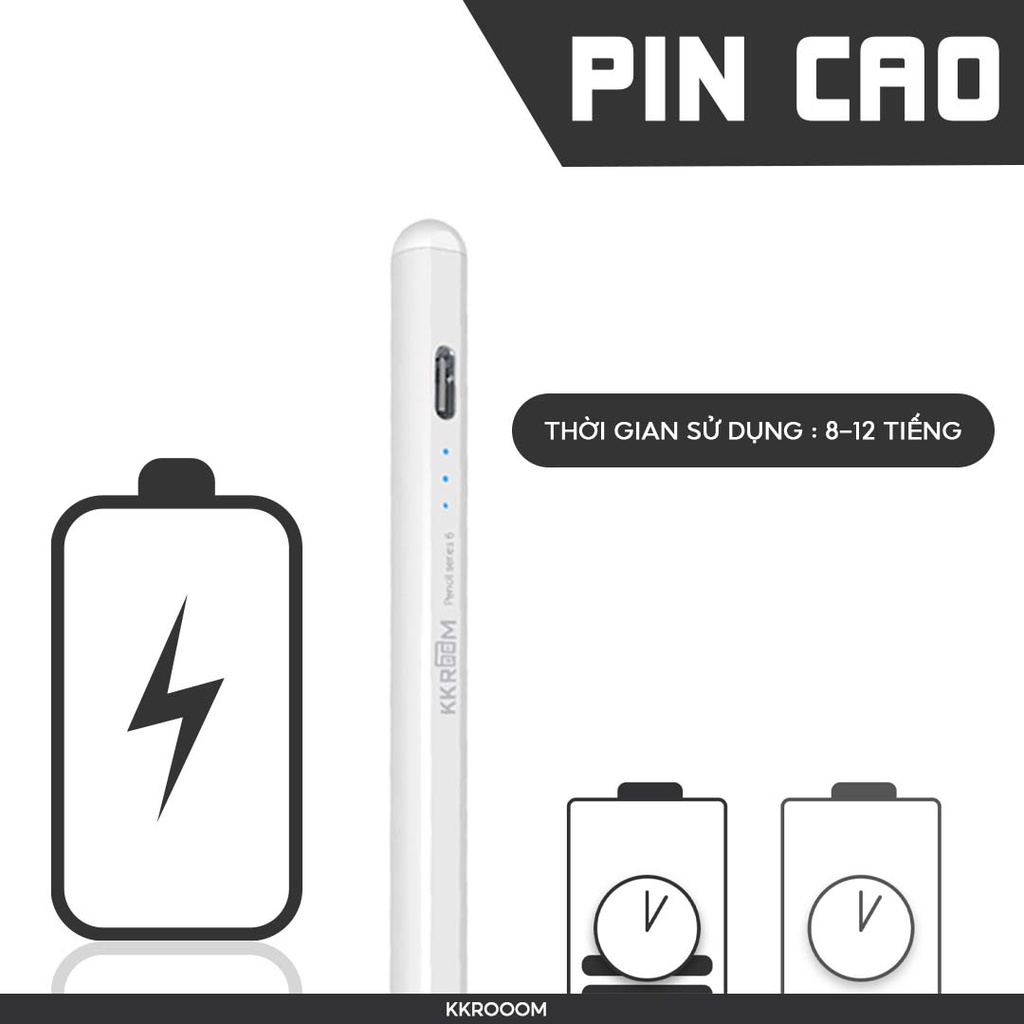 Bút cảm ứng cho iphone ipad android KKROOM Pencil thế hệ mới viết điện dung cảm ứng thông minh