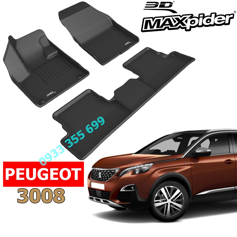 Thảm Lót Sàn PEUGEOT 3008 chính hãng 3D MAXpider KAGU 2018 2019 2020 2021 2022