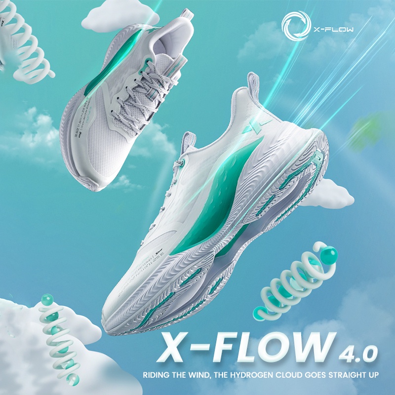 Giày Chạy Bộ Thể Thao Xtep X-Flow 4.0 Siêu Nhẹ Mềm Mại Thoải Mái Chống Mòn Cho Nam