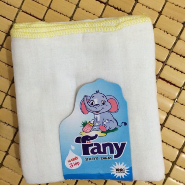 Gói 10 Khăn sữa 2 lớp Fany cho bé