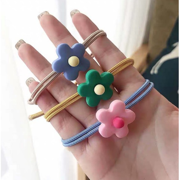 Chun buộc tóc hoa mai dễ thương nhiều màu sắc phong cách Hàn Quốc Clovershop68