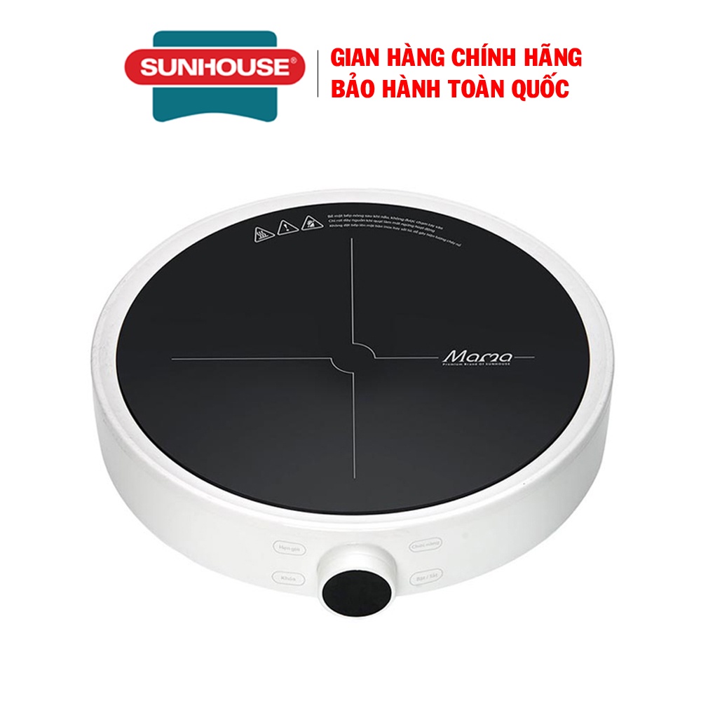 Bếp điện từ cảm ứng Sunhouse Mama SHD6872/SHD6882, Công suất 2000W, Tặng nồi lẩu vung kính