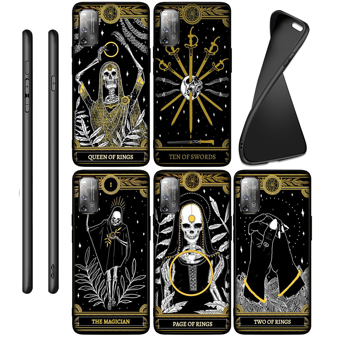 Ốp điện thoại silicone mềm hoạ tiết bài Tarot dành cho iPhone XR X XS Max 7 8 6 6s Plus + 6Plus 7Plus 8Plus