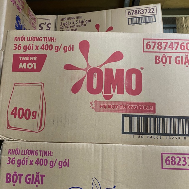 Nguyên thùng Bột giặt Omo 400g ( 1 thùng /36 gói)