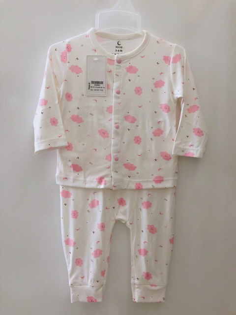 Bộ Moon dài sơ sinh mẫu mây chất petit
