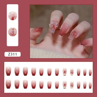 Set 24 miếng dán móng tay màu sắc gradient có thể thay đổi theo nhiệt độ