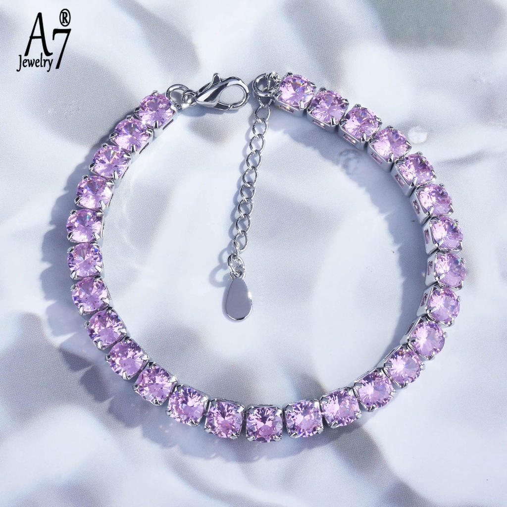 Vòng tay bạc 925 đính đá kim cương sang trọng