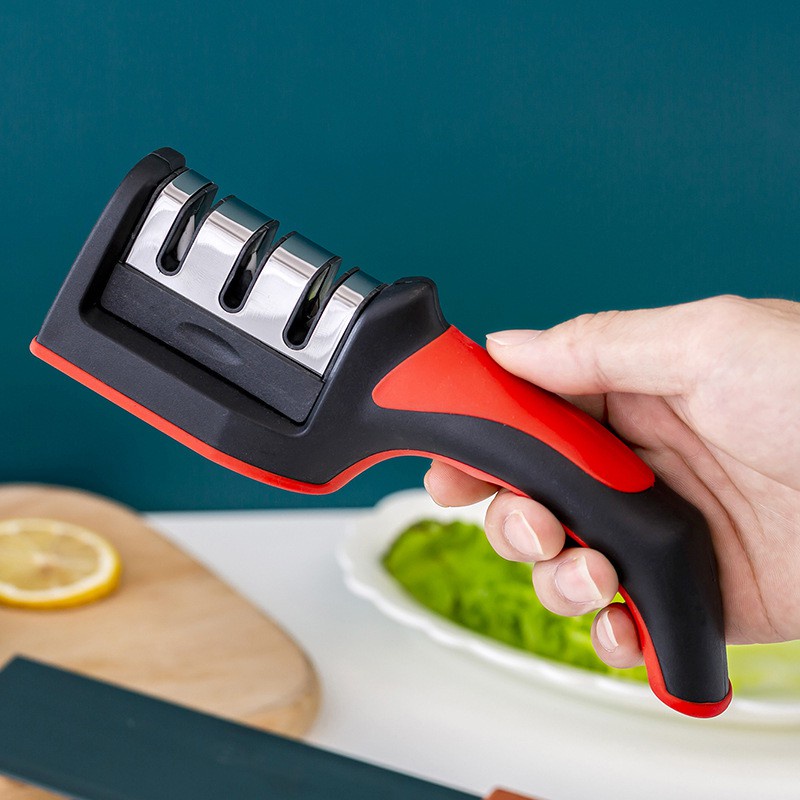 Dụng Cụ Mài Dao Kéo 3 Rãnh Cầm Tay Tiện Dụng K204