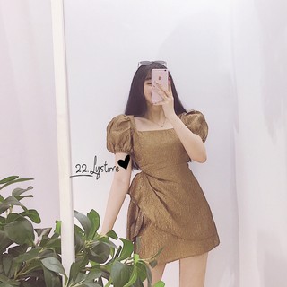 ĐẦM gấm nhúng tầng eo - 22.Lystore