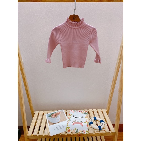 Áo Len Cao Cổ Cho Bé Gái size 1-4T