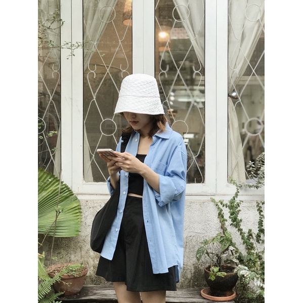 Somi linen basic xanh biển / SM01-BL