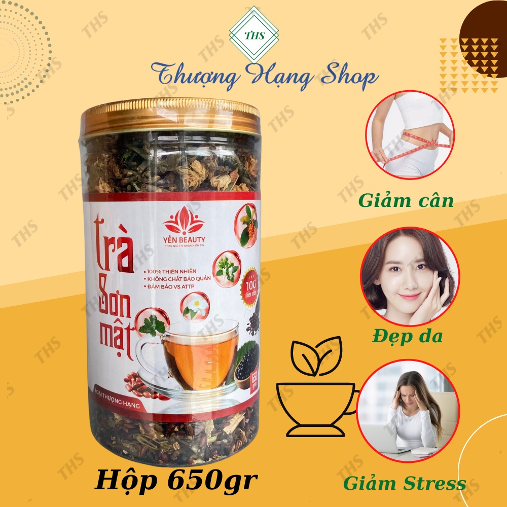 Trà Sơn Mật Yến Beauty [ Hộp 650gr] - Loại thượng hạng, 100% thiên nhiên, đẹp da, giữ dáng, tăng cường trao đổi chất.