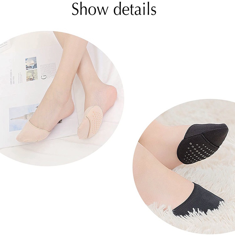 Vớ Đệm Chân Không Đường May Chống Trượt Giảm Đau Dành Cho Nữ Mang Giày Cao Gót