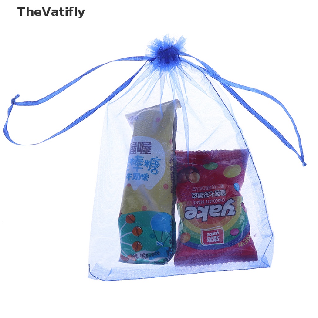 Túi Dây Rút 13 * 18cm Đựng Bánh Kẹo Cưới Bằng Vải organza Nhiều Màu