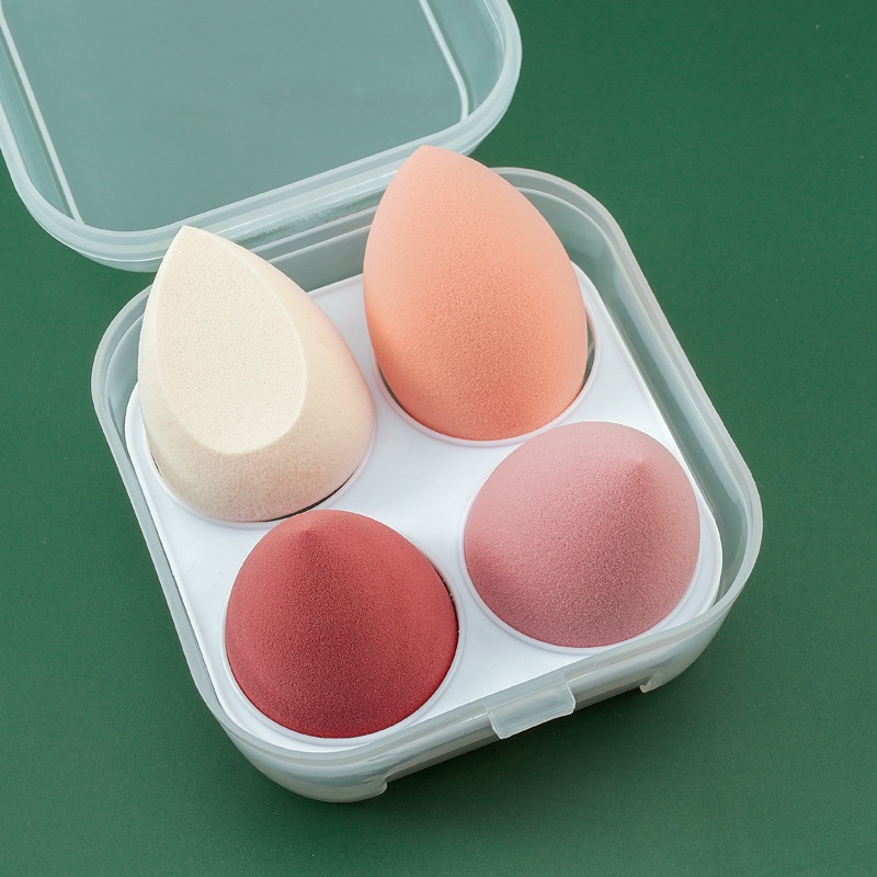 Set 4 Mút Trang Điểm Siêu Mềm Hình Quả Trứng Có Thể Sử Dụng Ướt Và Khô