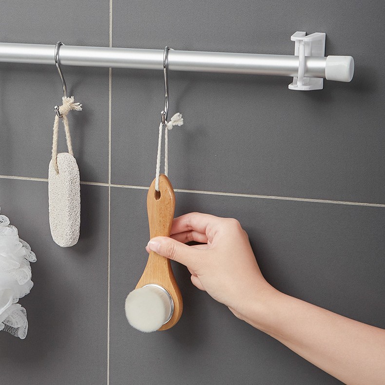 Set 2 Giá Đỡ Rèm Cửa Hình Tam Giác Có Thể Điều Chỉnh Xoay 360 Độ