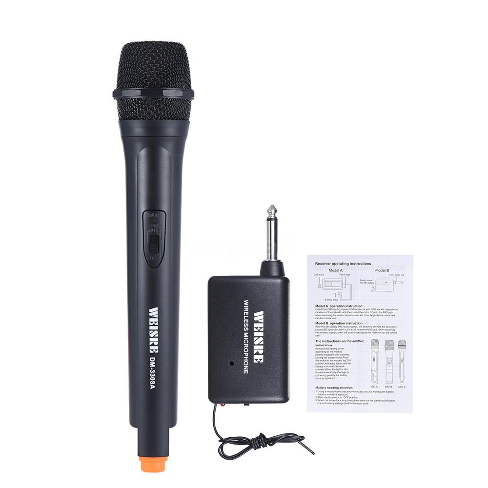 ☪Top☪ Handheld Wireless Unidirectional Dynamic Microphone Voice Amplifier for Karaoke Meeting Ceremony Pro