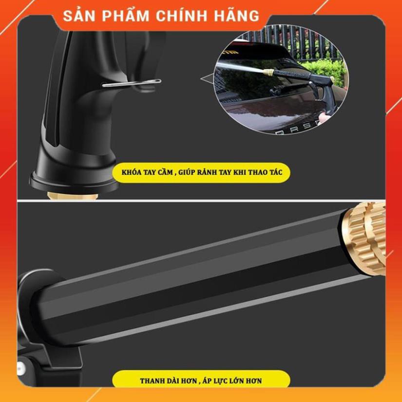 Bộ dây và vòi xịt rửa xe tưới cây tăng áp,vòi xịt rửa,vòi tưới cây 810-2498-1 (dây trắng- cút nối đồng)