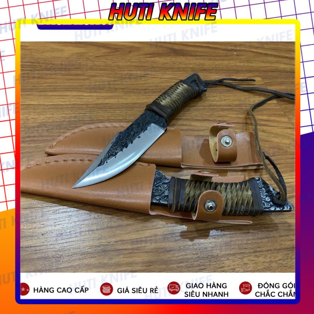 Dao gọt hoa quả cổ điển nhà bếp rẻ đẹp nhỏ gọn có dây da HUTI KNIFE DBCD01