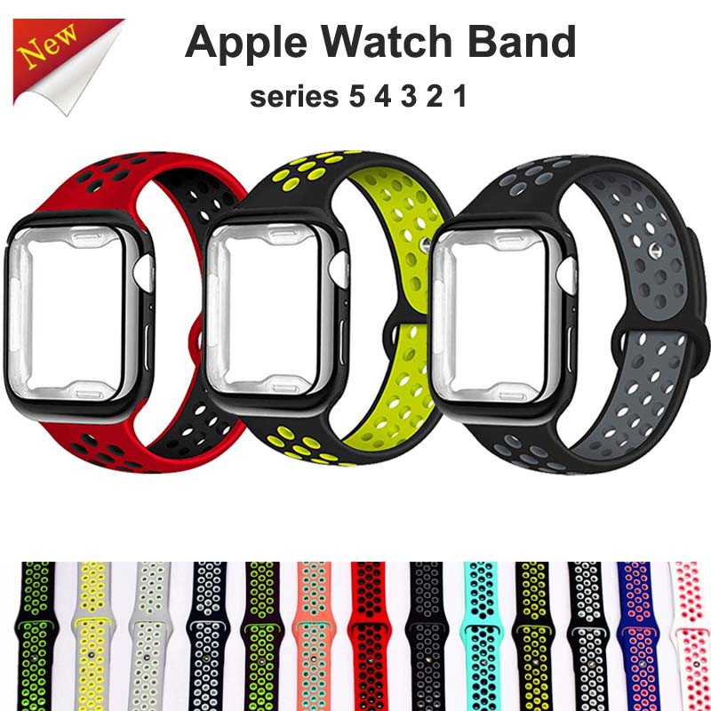 Ốp lưng Apple Watch Band 5 4 3 2 1 TPU iwatch 44mm. 42 mm 40 mm. 38 mm. Dây đeo thể thao silicon