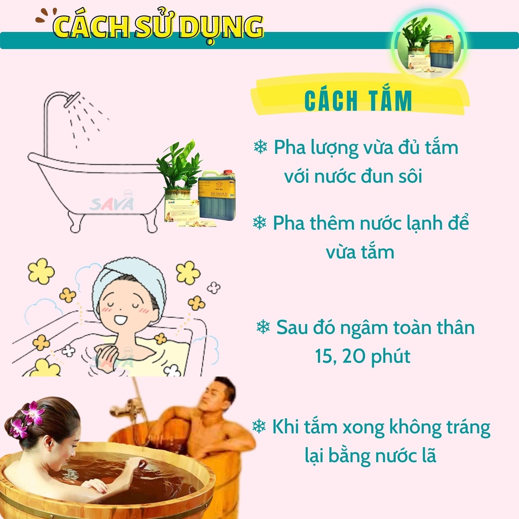 Nước tắm Dao Đỏ Sapa  cô đặc thảo dược quý phục hồi tăng cường sức khỏe hiệu quả 100%