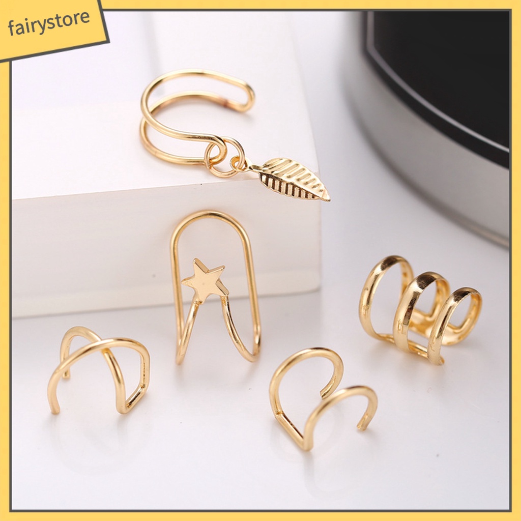 Set 5 Khuyên Tai Chữ U Cá Tính Cho Nữ