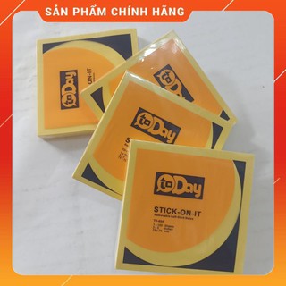 Giấy nhắn, giấy notes, giấy nhớ 3x3 Today 100tờ/tập Giấy Mịn Viết Trơn Dễ Dính