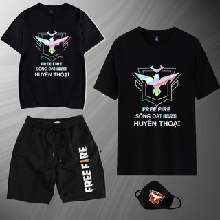 (SALE SỐC)Combo Áo thun phản quang 7 màu free fire sống dai Huyền thoại + quần bịt mặt