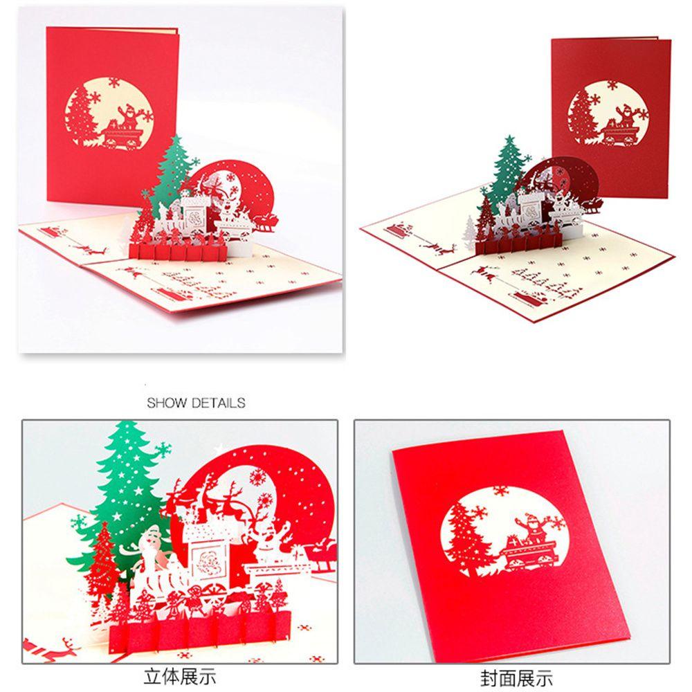Thiệp Giáng Sinh Nổi 3d Hình Ông Già Noel 2022 Thẻ