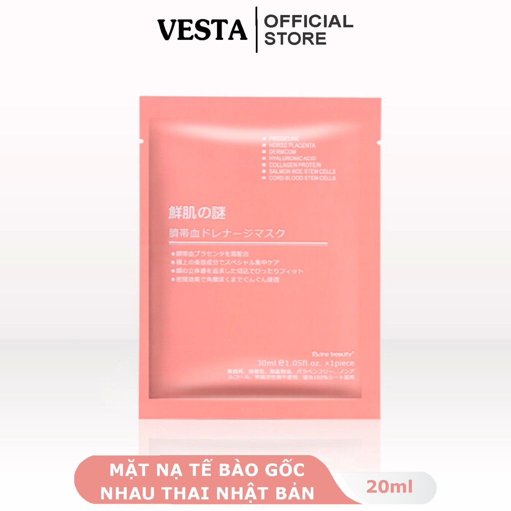 Mặt Nạ Nhau Thai Cừu ?????????? Mặt Nạ Tế Bào Gốc - Mask Cuống Rốn Nhật Bản Rwine Beauty