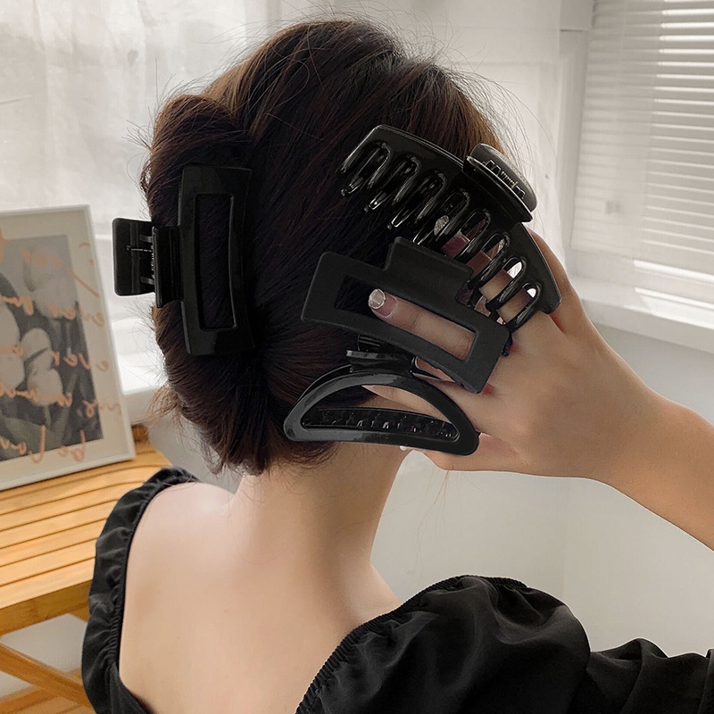 Kẹp tóc càng cua màu đen xinh xắn phong cách hàn quốc