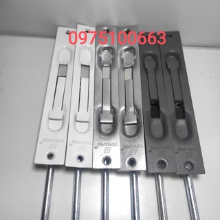   Chốt âm cửa đi cửa sổ ty 20cm hoặc 60cm - Chốt âm bật - chốt âm sữa, Xám xinfa,- Chốt âm bạc