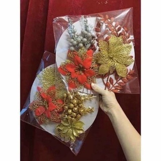 hoa nhũ đuôi công trang trí tháp bánh  tháp oản tài lộc tháp nước ngọt ngày tết